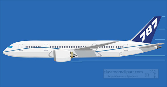 boeing 787 aircraft clipart 1