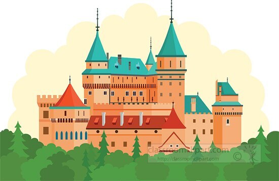 bojnice castle slovakia clipart