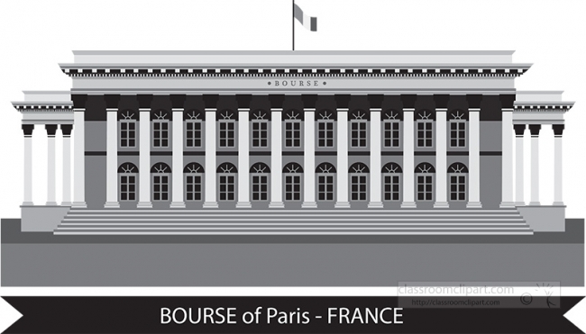 bourse of paris paris france gray color
