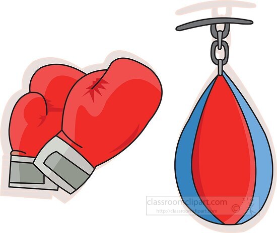 boxing gloves and speed bag clipart copy
