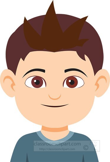 Boy character normal expression clipart