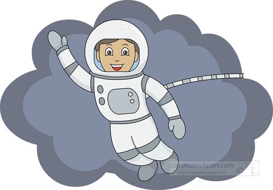 boy in spacesuit cartoon clipart