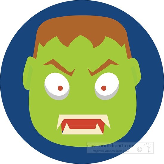 boy monster face halloween icon