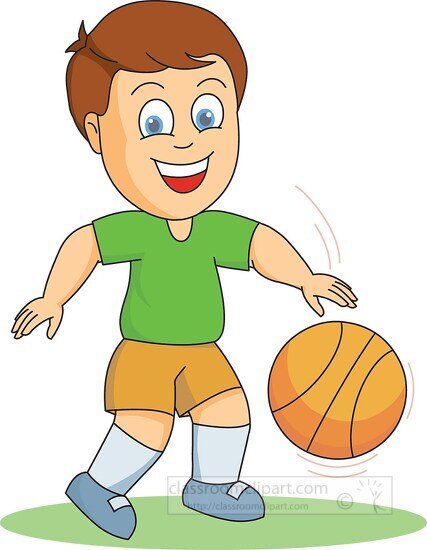 boy playing basketball