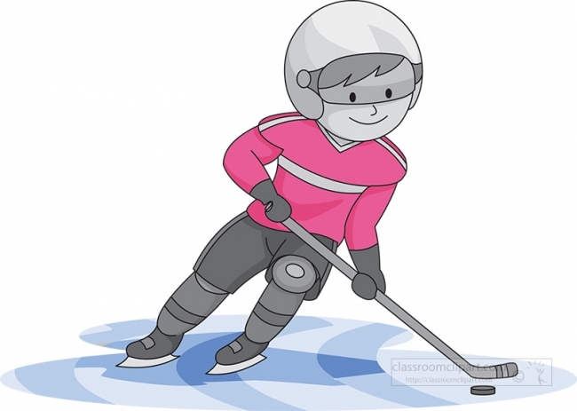 boy playing ice hockey gray color