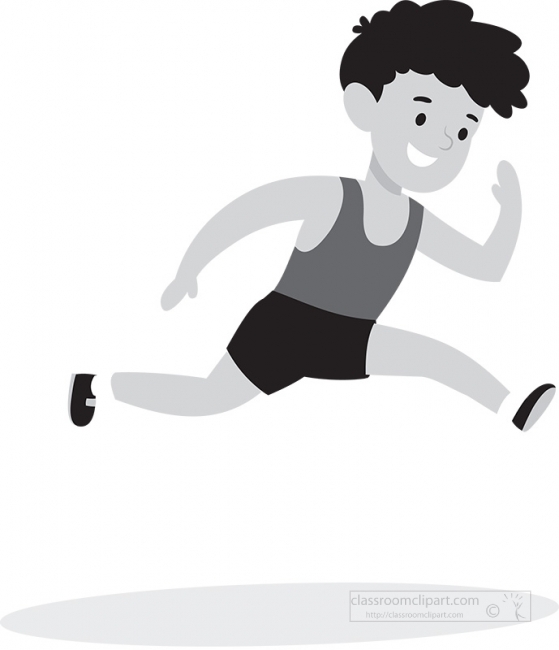 boy running hurdles gray color ga2