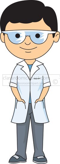 scientist in lab coat clip art