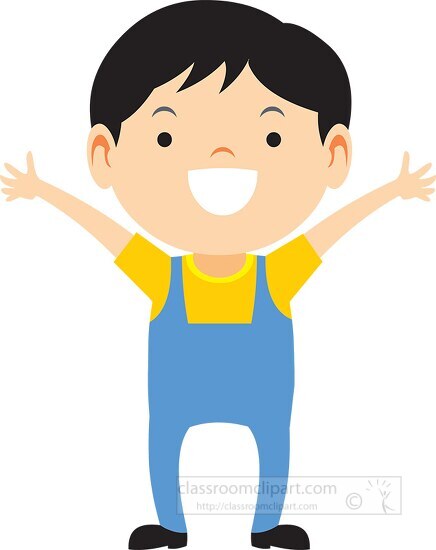boy with hands stretched out clipart