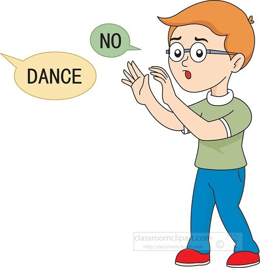 no dancing clipart