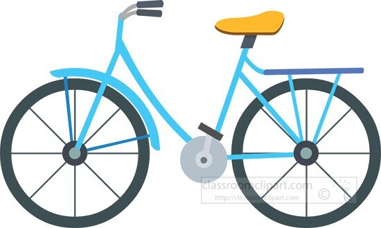 boys blue bicycle clipart