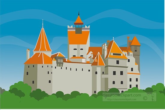 bran castle in brasov transylvania romania clipart