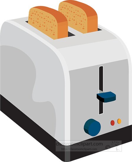 breakfast toast in toaster clipart