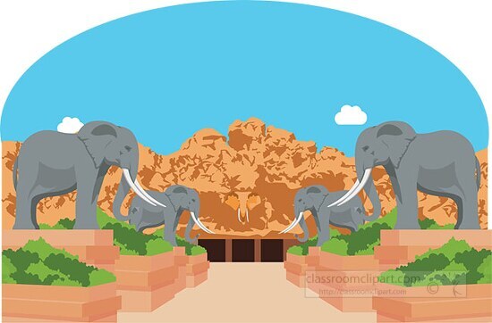 bridge of time in sun city south africa clipart