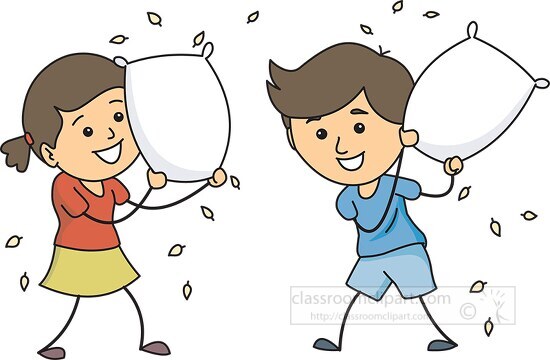 brother and sister fighting clipart