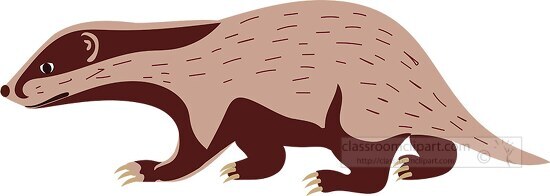 Mammal Clipart-brown badger animal vector illustration