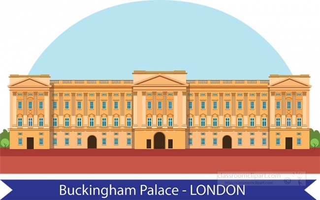 buckingham palace england gray color