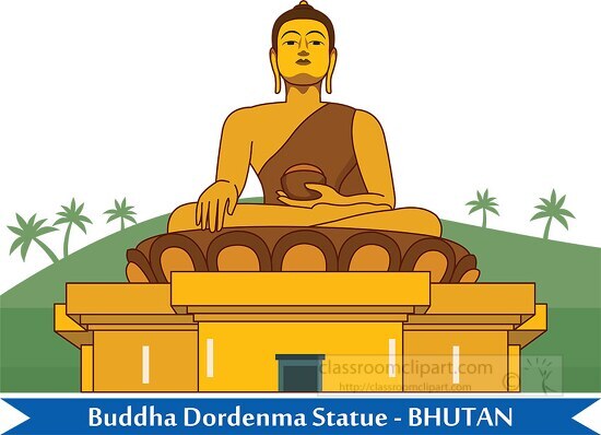 buddha dordenma statue thimpu bhutan clipart