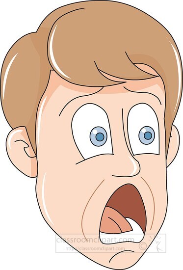 bug eyed facial expression clipart
