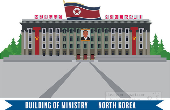 building of ministry pyongyang north korea clipart