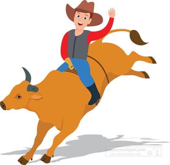 bull-riding-exstreme-sports-clipart