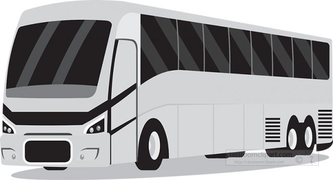 bus transportation gray clipart