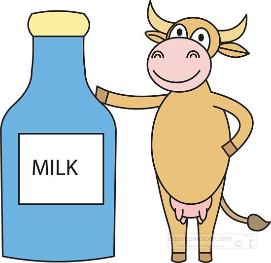 cow milk cartoon