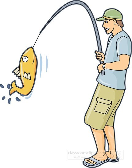 Fishing Clipart-catching fish 22