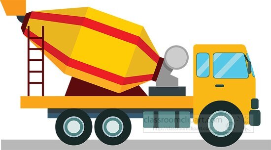 cemen truck construction and machinary clipart
