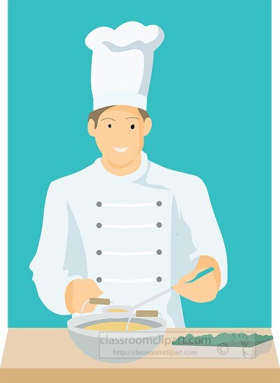 chef cooking clipart