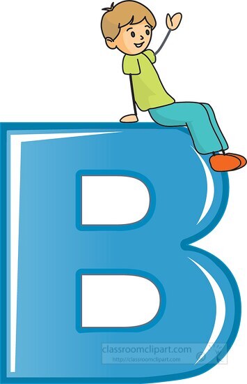 children alphabet letter b clipart