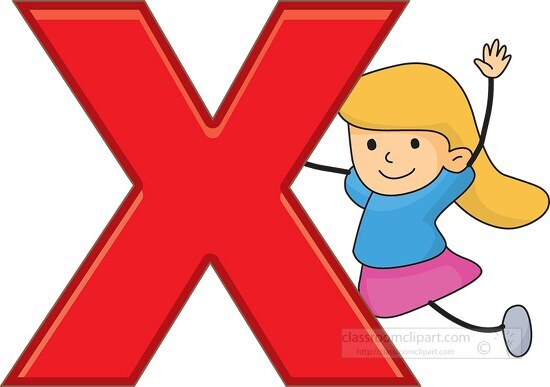 children alphabet letter x