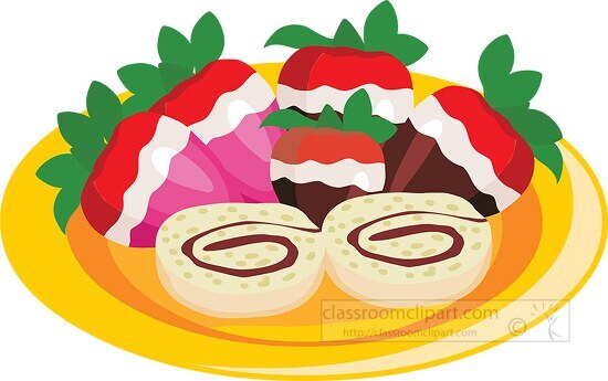 chocolate coated strawberry sweets dessert food clipart