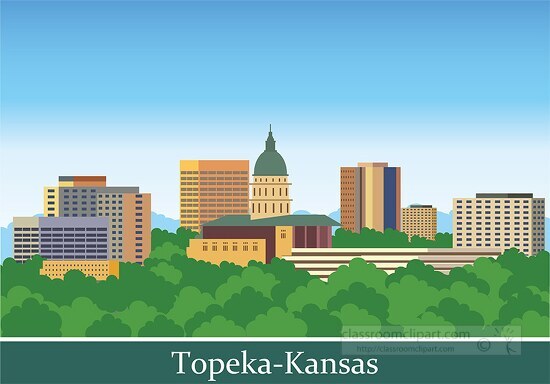 city buildings topeka kansas clipart