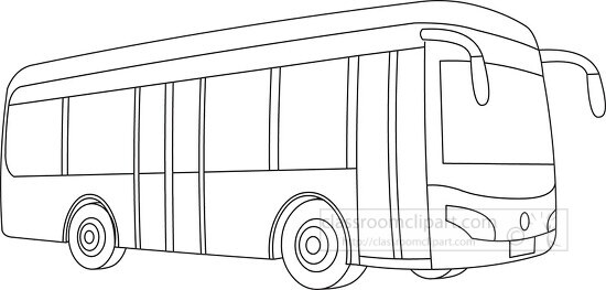city bus clipart black outline side view clipart