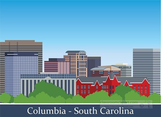 city columbia south carolina clipart