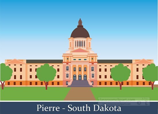 city pierre south dakota clipart