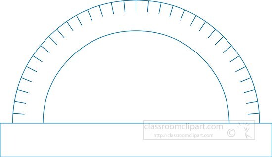 clipart of blue outline math tool compass