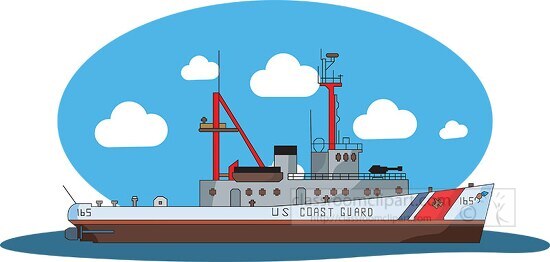 coast guard vessel clipart