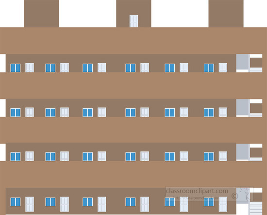 college dormitory building clipart 125