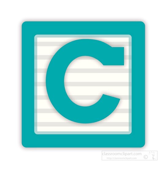 color alphabet block letter c2