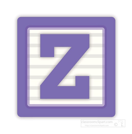 color alphabet block Z
