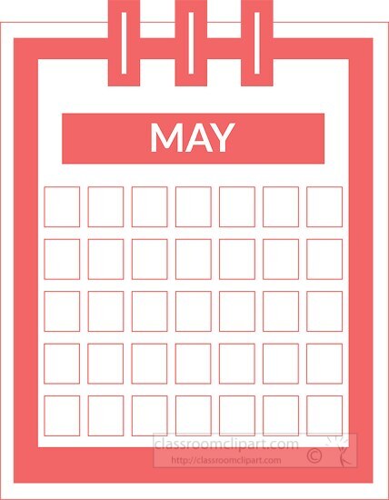 color three ring desk calendar may clipart