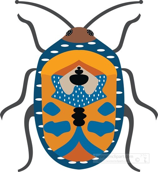 colorful flat design vector illustration of a beetle