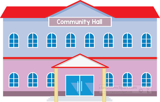 community hall 1 building clipart 038