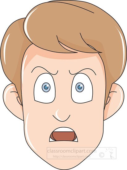 Scared Face Boy Clip Art - Scared Face Boy Image