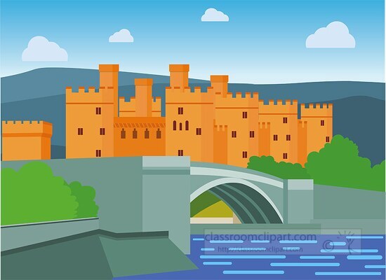 conwy castle in wales clipart