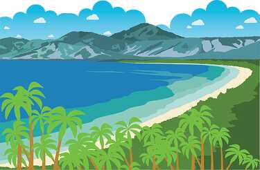 costal view around cairns and port douglas clipart