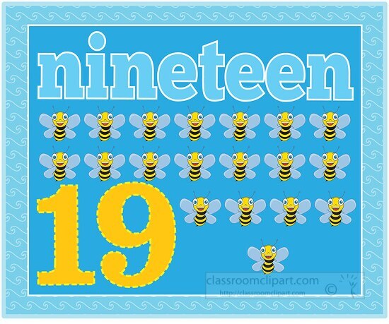 counting numbers nineteen bees