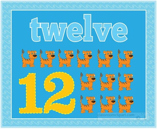counting numbers twelve tigers