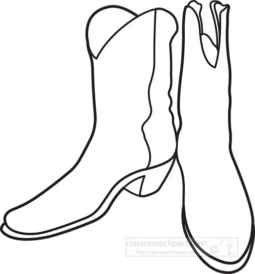 cowgirl boots outline